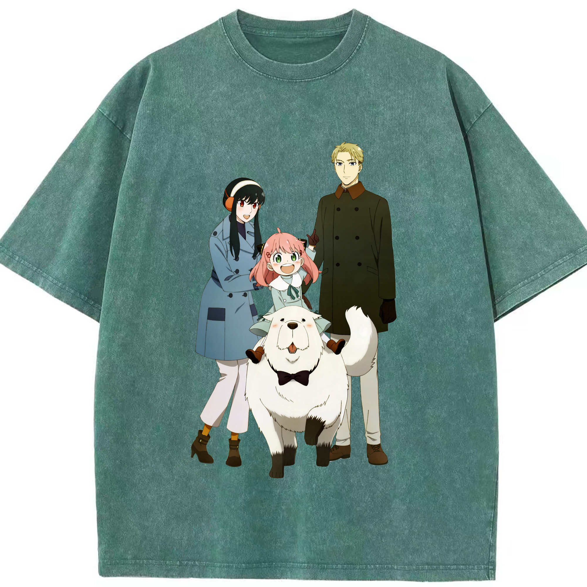 （画像用） SPY×FAMILY间谍家家酒 綿100% ヴィンテージ風 半袖Tシャツ（フロントプリント）